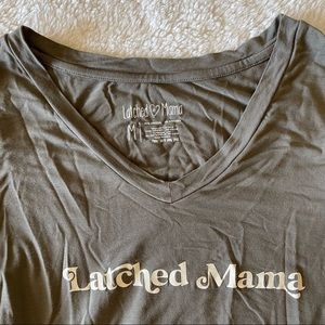 Maternity Olive Green Latched Mama Nursing Tee